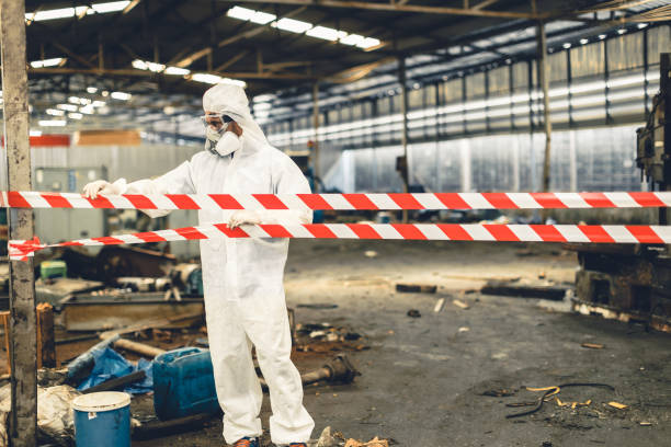 Professional Infectious Disease Decontamination technician working in Sloan, NV